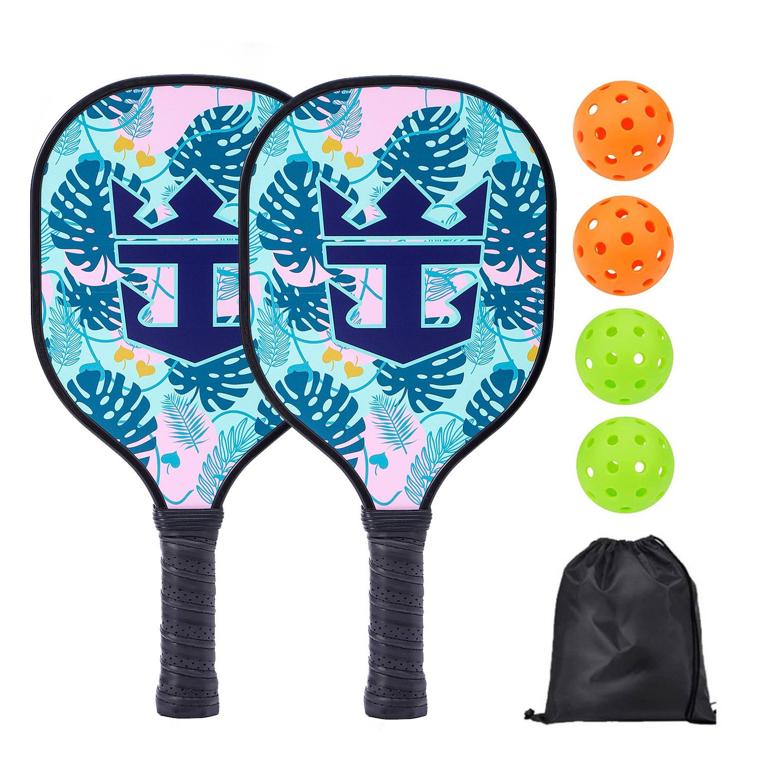 [Woodpien Power racket] 2 shots +4 ball+1 pocket [Model 1103]